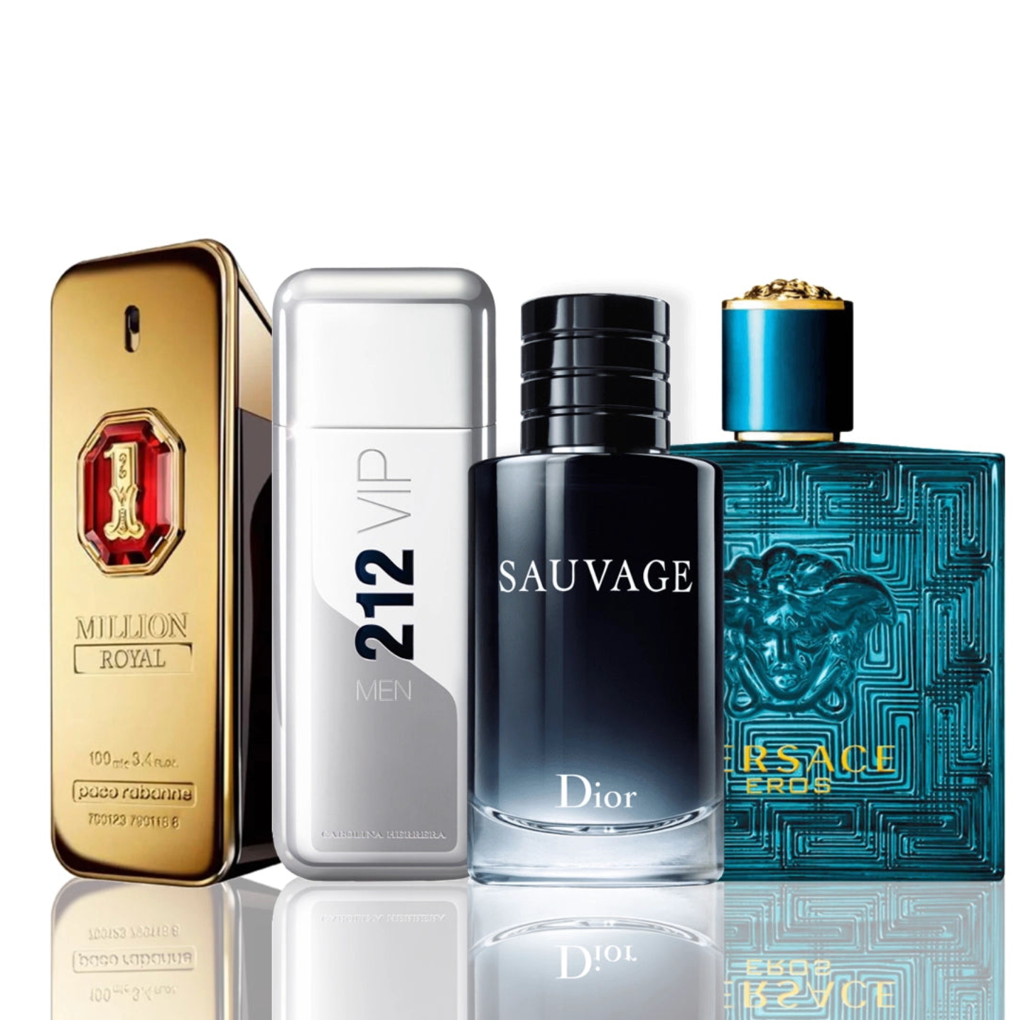 Zestaw 4 perfum | One Million Royal + 212 VIP Men + Sauvage Dior + Versace Eros 100 ml