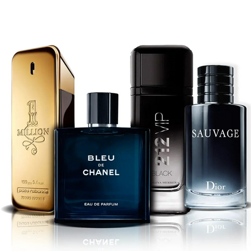 Zestaw 4 perfum | One Million, Bleu de Chanel, 212 Vip Black i Sauvage (100 ml)
